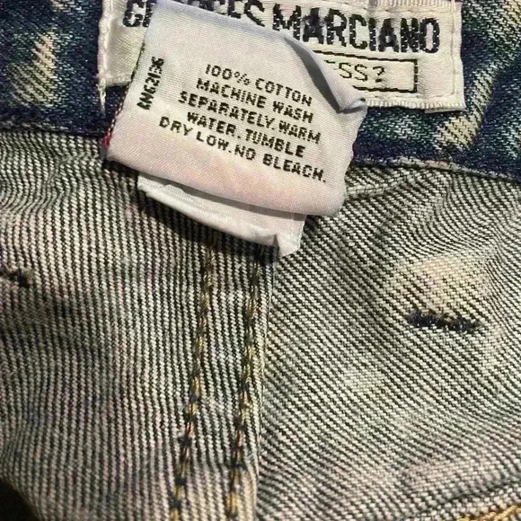 Vintage Guess Jeans By Georges Marciano Stonewashed Denim High Rise Size 27/28. - Picture 9 of 16